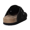 thumbnail image 5 of Comwarm Genuine Suede Clogs for Women, Memory Foam Cork Footbed Potato Slip on Leather Shoes, Black, 5 of 7