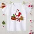thumbnail image 5 of Camiseta con estampado de muñeco de nieve y Papá Noel para niños y niñas, ropa navideña, camiseta de manga corta para niños, 5 of 5