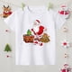 thumbnail image 5 of Camiseta con estampado de muñeco de nieve y Papá Noel para niños y niñas, ropa navideña, camiseta de manga corta para niños, 5 of 5