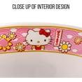 thumbnail image 5 of Silver Buffalo Sanrio Hello Kitty Pink and Gold Japanese Pattern with Flowers Ceramic Ramen Noodle Rice Bowl with Chopsticks, Microwave Safe, 30 Ounces, 5 of 11