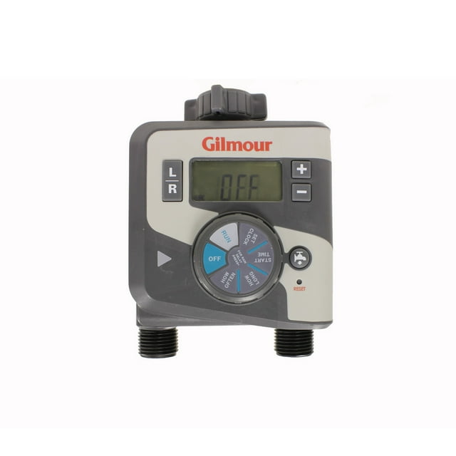 Gilmour 1Dial Dual Outlet Hose Faucet Watering Timer 400GTD