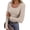 03-Beige, variant on Long Sleeve Shirts for Women Ribbed Knit Slim Fitted Casual Tops Scoop Neck Basic Tee Spring Fall Fashion Clothes White Small