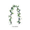 thumbnail image 3 of Plastic Spring Style Tulips Vines, Artificial Flower Wreath With Flexible Branches, for Indoor and Outdoor Decorations, Blue, 3 of 6