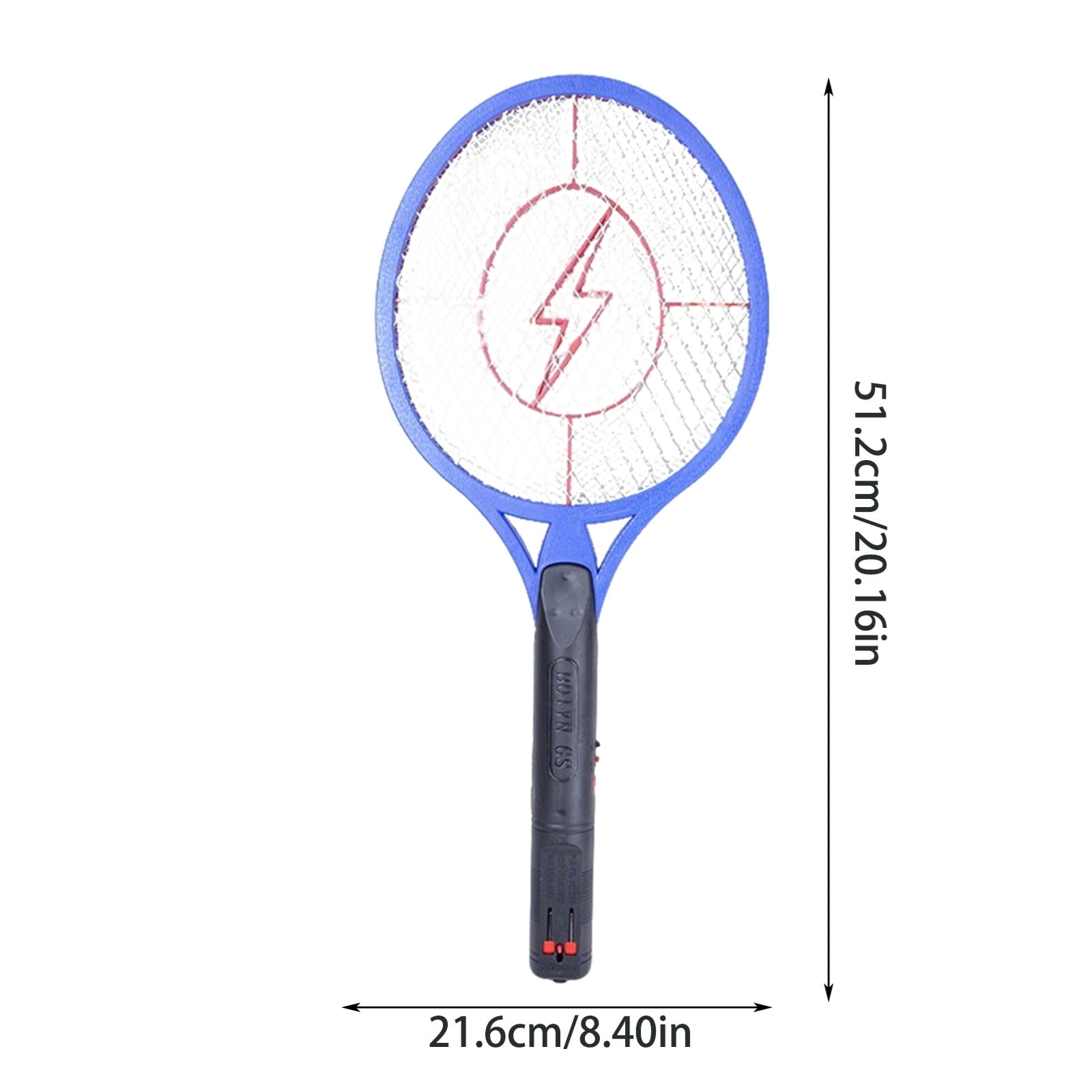 Electric Fly Swatter, Battery Powered Bug Zapper Racket for Mosquitoes Flies, Handheld Insect Killer Bat with 3-Layer Safety Mesh, Safe to Touch for Indoor Outdoor Pest Control