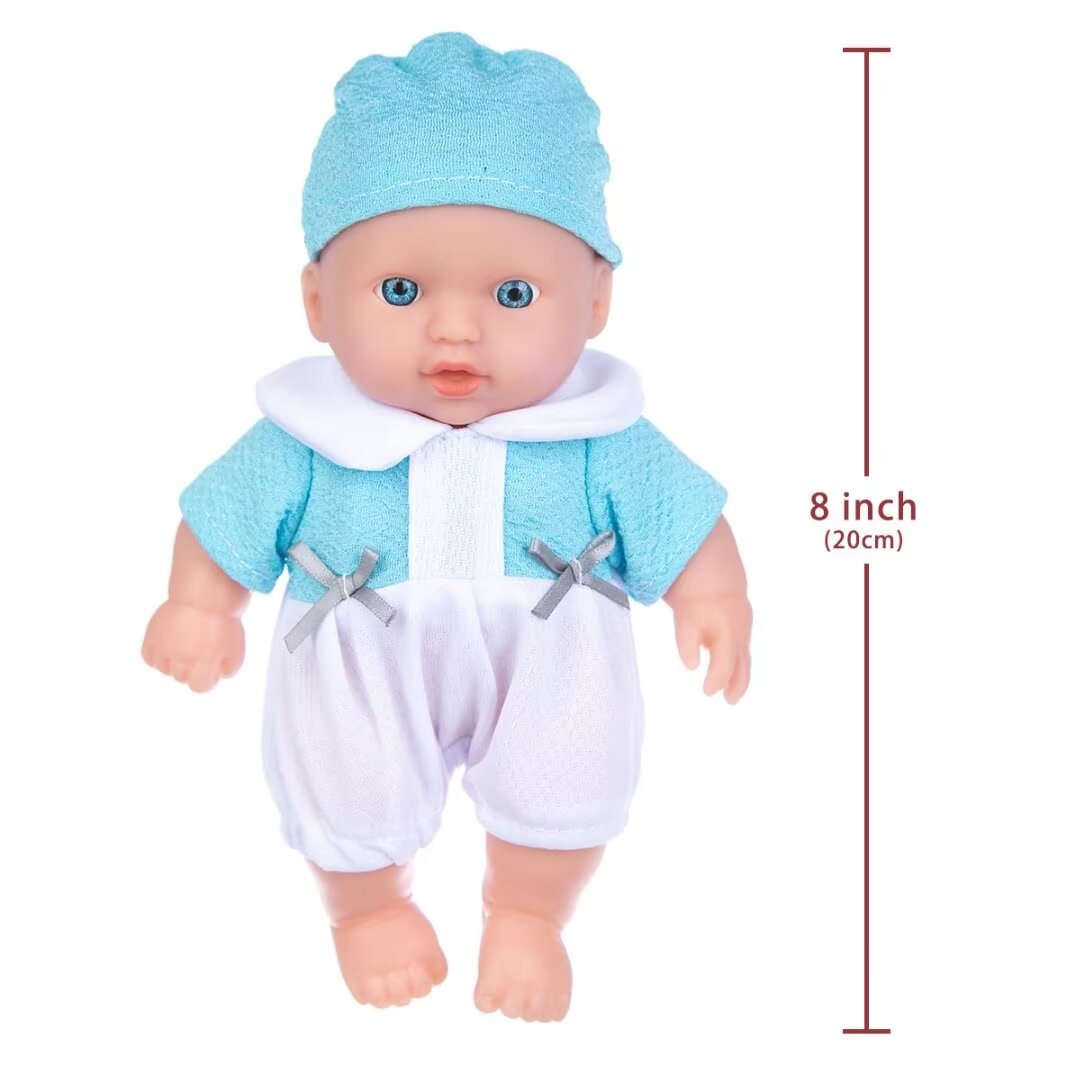 AlevRam 8 Inch Twin Baby Dolls,2 Pcs 8" Reborn Baby Doll with Plush Bodysuit Twin Baby Dolls for Girls 3+