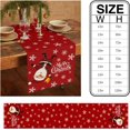 thumbnail image 7 of Red Merry Christmas Table Runner, Funny Hanging Santa Cotton Linen Tablecloth Holiday Farmhouse Table Decor for Home,Kitchen,Dining Room,Indoor,Outdoor,13X72 Inches Long, Snow Winter Holiday, 7 of 7