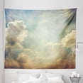 thumbnail image 1 of Vintage Tapestry, Sky Looks Like Dream Space with Sun Rays Celestial Miracle Atmosphere Photo, Fabric Wall Hanging Decor for Bedroom Living Room Dorm, 5 Sizes, Blue White, by Ambesonne, 1 of 1