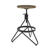 Crosley Furniture Kalen 29 Transitional Metal Stool in Brown/Matte Black