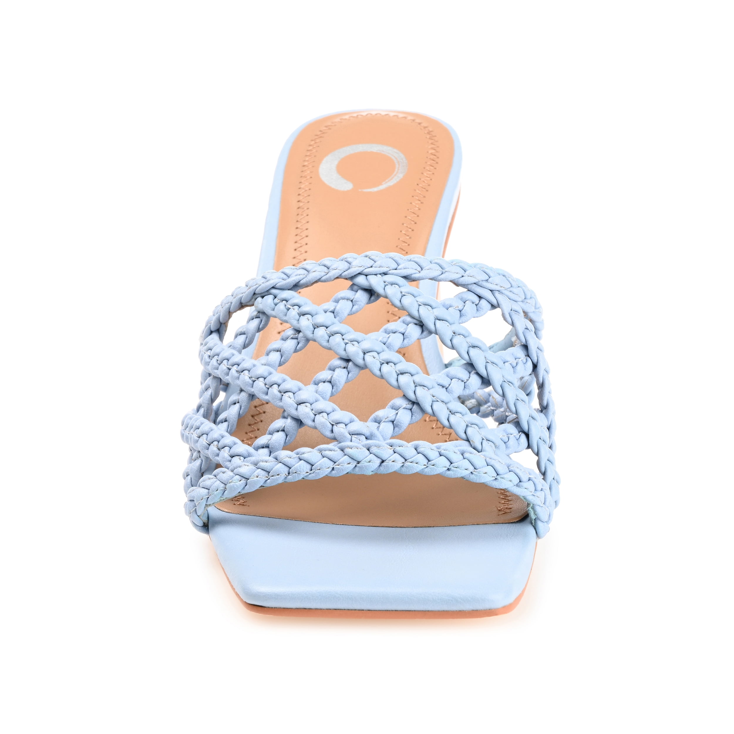 Journee Womens Evvie Open Square Toe Block Heel Sandals