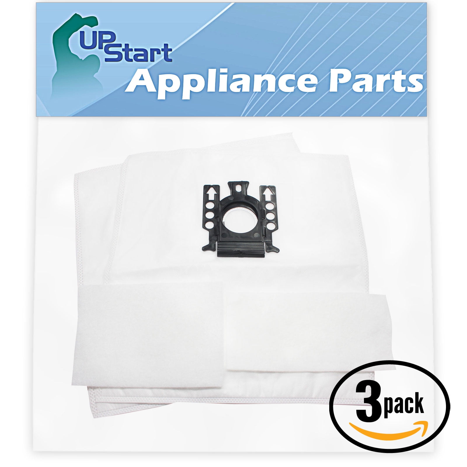 6 Replacement Miele S434 and S444 White Pearl Vacuum Bags with 6 Micro