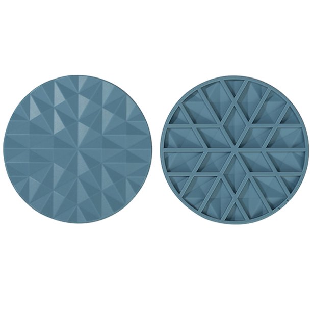 2 uds. Salvamanteles redondos de silicona para ollas, salvamanteles de silicona Extra gruesos, almohadillas calientes resistentes al calor