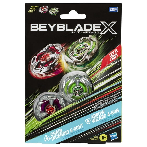 Beyblade X Chain Incendio 5-60HT and Arrow Wizard 4-60N Top Dual