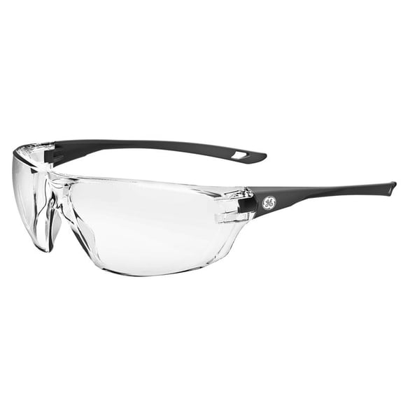 General Electric 2022420 Anti-Fog Impact-Resistant Clear Lens Frame Safety Glass, Gray