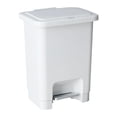 thumbnail image 1 of Un cubo de basura sencillo y versátil con pedal, perfecto para baños, cocinas, Blanco Gris, 1 of 9