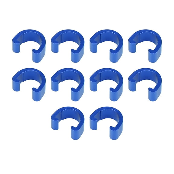 10pcs Brake Cable Clip C Style Clamp Aluminium Alloy Blue for Mountain Bike Road Bicycle Folding Bike
