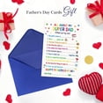 thumbnail image 4 of WaaHome Funny Fathers Day Card from Kids - All About My Super Dad Fill-in-the-Blank Interactive Happy Fathers Day Card for Husband & Grandpa with Envelope & Seal, from Daughter or Son, 4 of 7