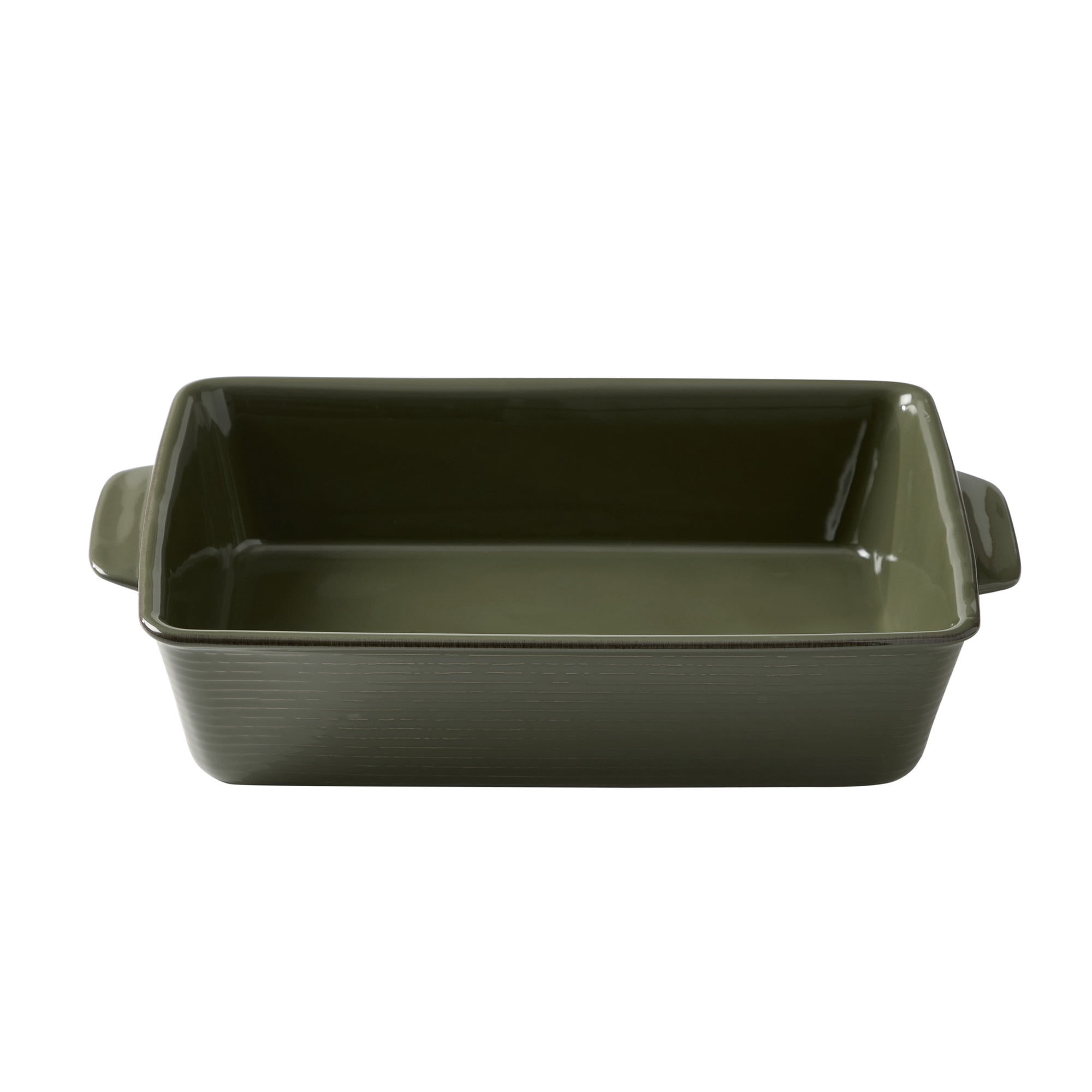 Better Homes & Gardens Artisan 9" x 13" 3 qt Green Stoneware Baking Dish