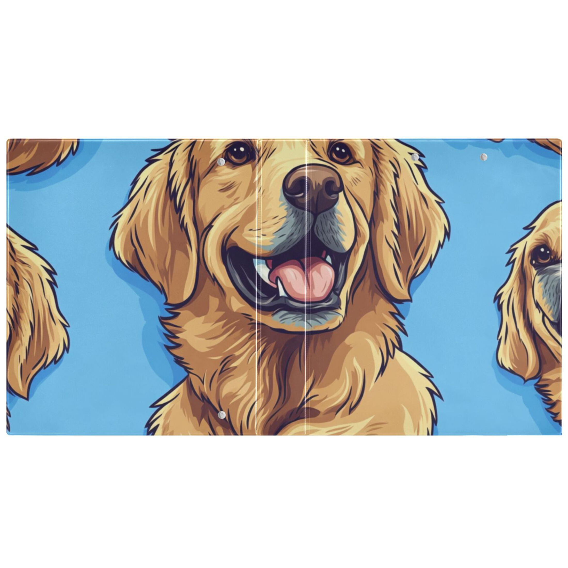 Dogs Face 3 Ring Binders 1.5 inch Hardcover File Folders with Interior Pockets A4 Size Organizer for School Office Hospital
