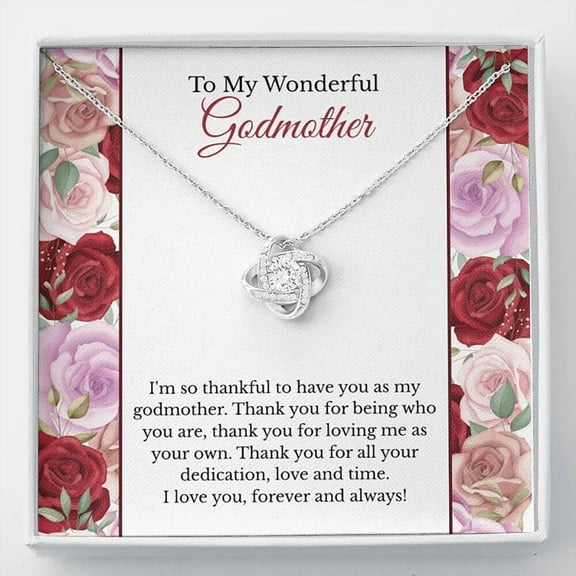 Godmother Necklace, From Goddaughter Or Godson, Unique Godmother Gifts, Christmas Gift From Godchild, Godmother Jewelry Personalized Jewelry, Godmom Birthday, Custom Message Card, Gift Box
