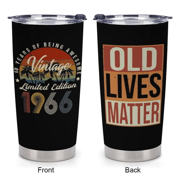 20 Oz Vintage 1966 Tumbler Funny 60th Birthday Gifts for Men,60th Birthday Gifts for Men,Mens 60th Birthday Gift Ideas,Mens 60th Birthday Gift