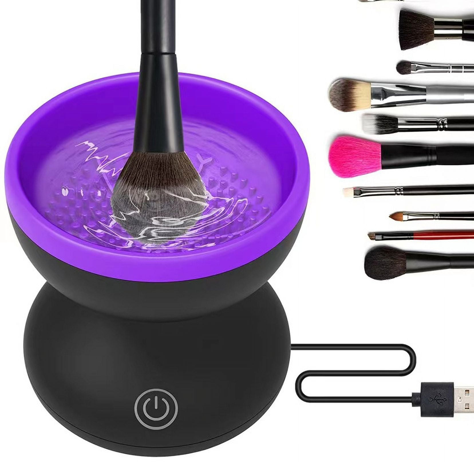 Deluxe electronic cleaner for cleaning and drying makeup brushes