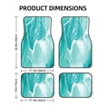 thumbnail image 2 of Cauagu Teal Turquoise 1 Pattern Car Floor Mat Set of 4,Car Carpet Mats Car Mats with Anti-Slip Backing & Driver Heel Pad Universal Fit for Cars/Trucks/SUV/Vans, 2 of 6