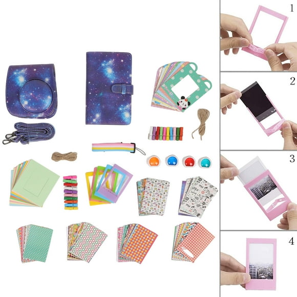 Camera Accessories Bundle Kit, Camera Case Color Filter Camera Lanyard Photo Frame Album PU Camera Accessories for Camera