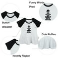 thumbnail image 2 of Pack of 2, I Have Shat Upon My Pantaloons & You Ain't Cool Unless You Pee Your Pants Funny Dresses, Newborn Baby Skirts, Infant Princess Dress, Toddler Frocks (Black Raglan Dresses, 0-6 Months), 2 of 5