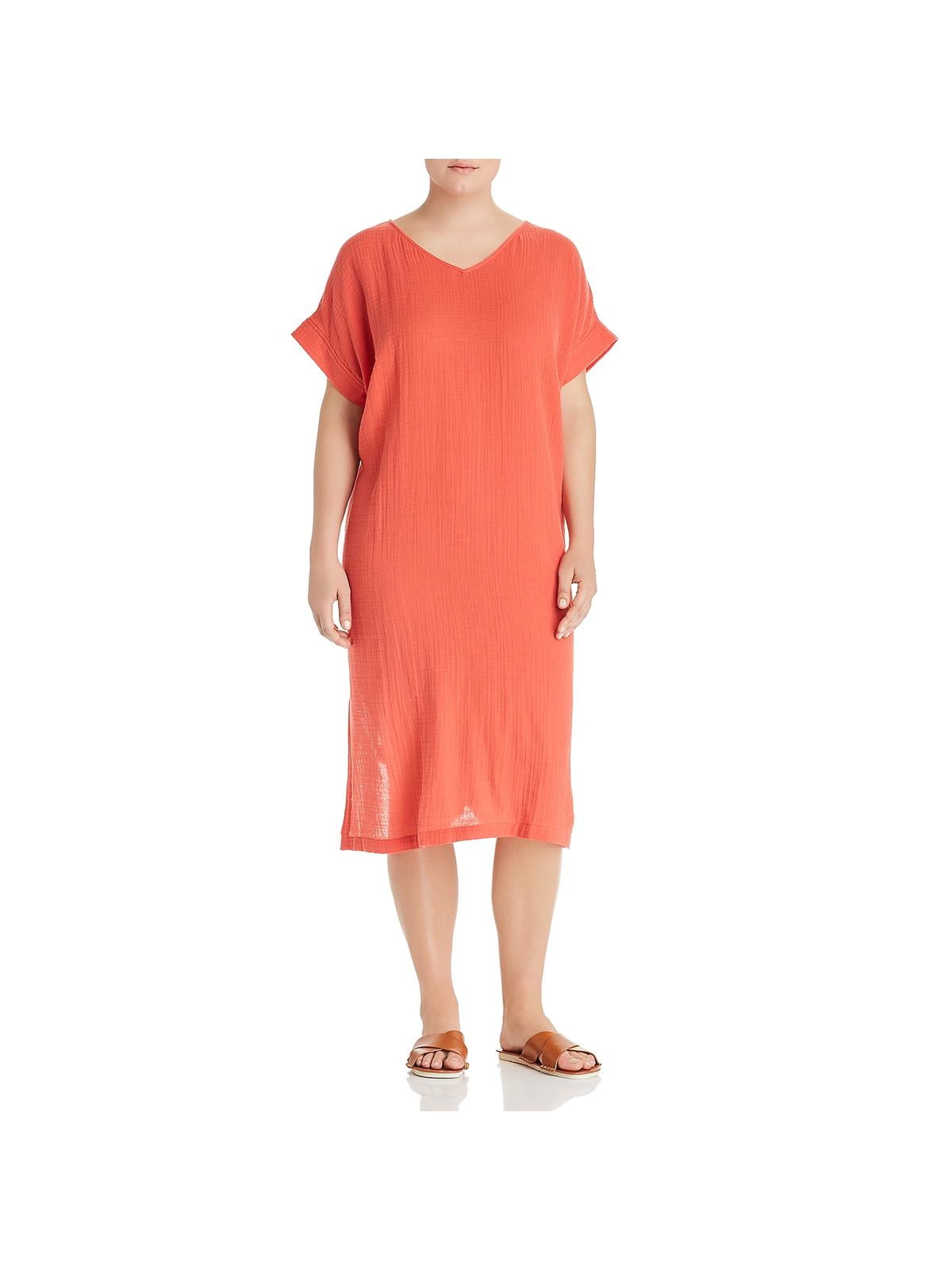 eileen fisher orange dress
