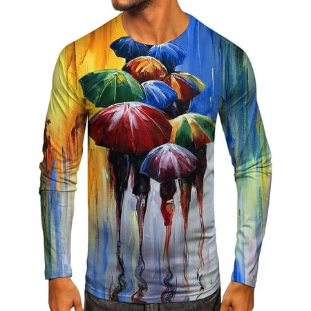 

Dtydtpe Men Casual Autumn Winter Long Sleeve O Neck Shirt Printed Tee Shirt Top Blouse Mens Long Sleeve Cotton Shirts Rose Colo Scrubs Medium Men Shirts Summer Mens Tops with Sleeves Long Sleeve