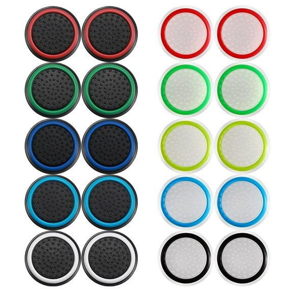 20 Pieces Analog Stick Joystick Controller Performance Thumb Grips Compatible with PS5, PS4, Xbox One, Xbox Series X/S Controller Joystick Grips
