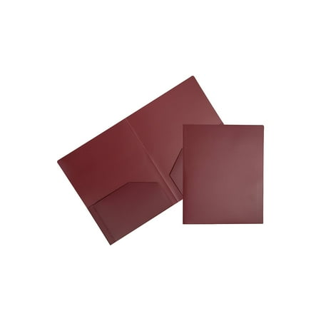 UPC: 0840108815157 | JAM Paper 2-Pocket Heavy Duty Folders Burgundy 108/Pack (383Hbgb) 383HBGB