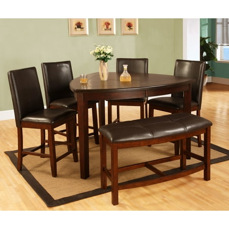 Best Quality Furniture 6pc Counter Heigh Set with Bench (Best Quality Kitchens Reviews)