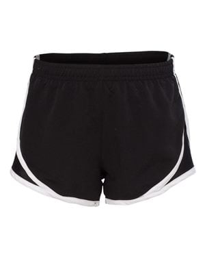 girls white running shorts