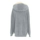 thumbnail image 4 of Fnochy Liquidación Chaqueta con capucha y cremallera de felpa holgada de invierno para mujer de talla grande, 4 of 6