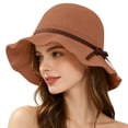 thumbnail image 2 of Levmjia Women Fisherman Hat Breathable Straw Bow Lightweight Sun Hat For Beach Travel Gardening Daily Commute Outdoor Casual Leisure Summer UV Protection, 2 of 7