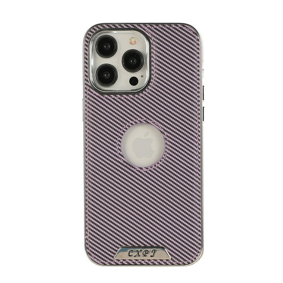 Magnetic for iPhone 16 Pro Max Case, [Military Grade Drop Tested] [Compatible with MagSafe] Shockproof Anti-fall Fiber Pattern PU Leather Back Slim Protective Case for iPhone 16 Pro Max,Purple