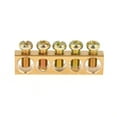 10pcs 5Hole Electrical Distribution Wire Screw Terminal Brass Ground