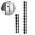 thumbnail image 3 of VONKY 2PCS Refrigerator Door Handle Covers Kitchen Appliance Washable Soft Kitchen Black and White Grid Refrigerator Handle Covers Protector, 3 of 6