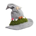 thumbnail image 5 of RUTAYY Women's Halloween Witch Hat Mushroom and Fairy Ornament Moss Wide Brim Party Hats Light Gray, 5 of 5
