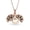 Pink, variant on Womens MY SUNSHINE Words Sunflower Locket Pendant Necklace Sterling Silver