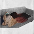 thumbnail image 6 of Moose Soft Flannel Fleece Blanket, Antlers in Wild Alaska Forest Rusty Abstract Landscape Design Deer Theme Woods, Cozy Plush for Indoor and Outdoor Use, 50" x 60", Peach and Brown, by Ambesonne, 6 of 6
