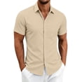 thumbnail image 3 of Guluxicc Men's Dress Shirts with Pockets Button Down Collared Short Sleeve Business Casual Tops for Everyday Wear Spring Summer Casual Outfits, 3 of 8