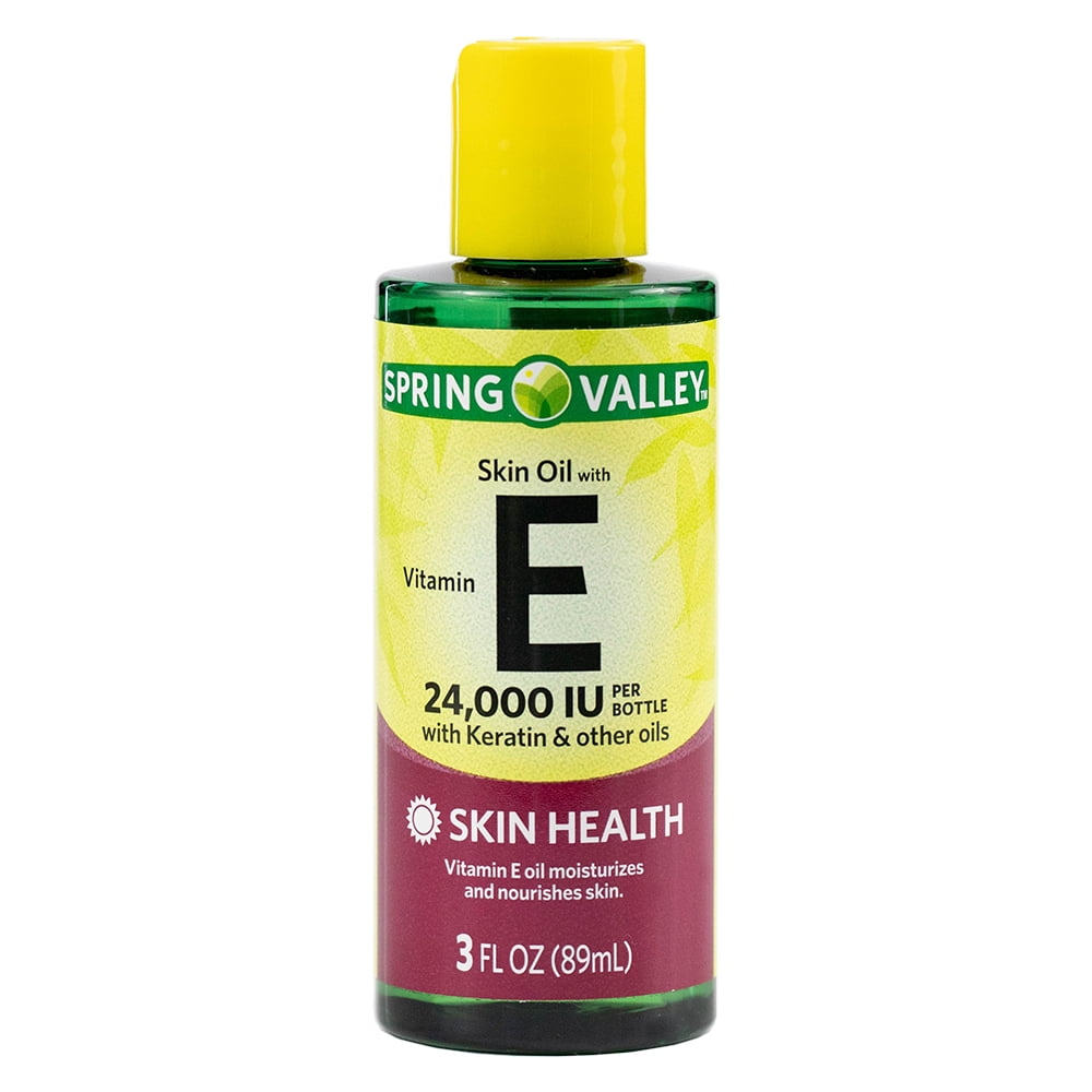 Spring Valley Vitamin E Oil with Keratin For Skin Health, 24000 IU, 3 fl oz