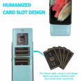 thumbnail image 4 of Dteck Back Wallet Phone Case for Samsung Galaxy S21 Ultra 4G 5G with ID & Credit Card Holder Slots Pockets Wallet Back Cover Stand Flip Folio Leather Cell Cases Women Men, Mint, 4 of 7