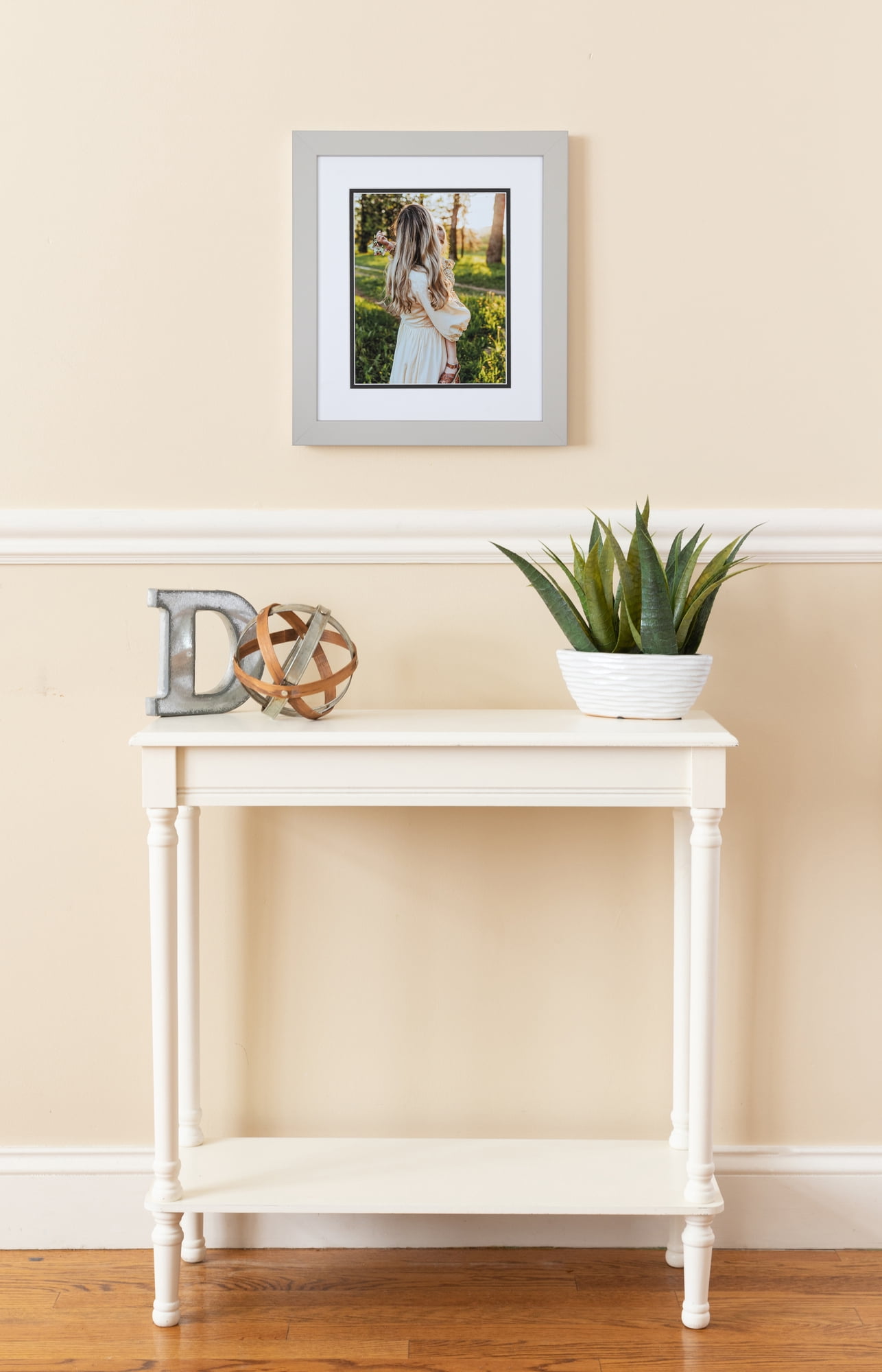 ArtToFrames 16" x 20" Antique White Picture Frame, 16x20 inch White MDF Poster Frame (WOM-5361),  Pack