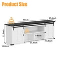 thumbnail image 5 of 70" TV Stand for 75 Inch TVs with Power Outlet,, Farmhouse Entertainment Center with Storage, Media Furniture 70 Inch TV Cabinet with Sliding Barn Door and Power Outlet, TV Console, 5 of 8
