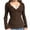 Coffee, variant on DDAPJ pyju Long Sleeve Tee Shirts for Women Lace Patchwork Knitted Tops Slim Fit Y2K T Shirt Coffee L