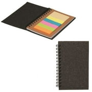 Debco CA6388 Geneva Mini Notebook with 120 Sticky Notes - Black - 12 Pack