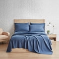 thumbnail image 4 of Serta So Soft 4-Piece Navy Bed Sheet Set, Twin, 4 of 6